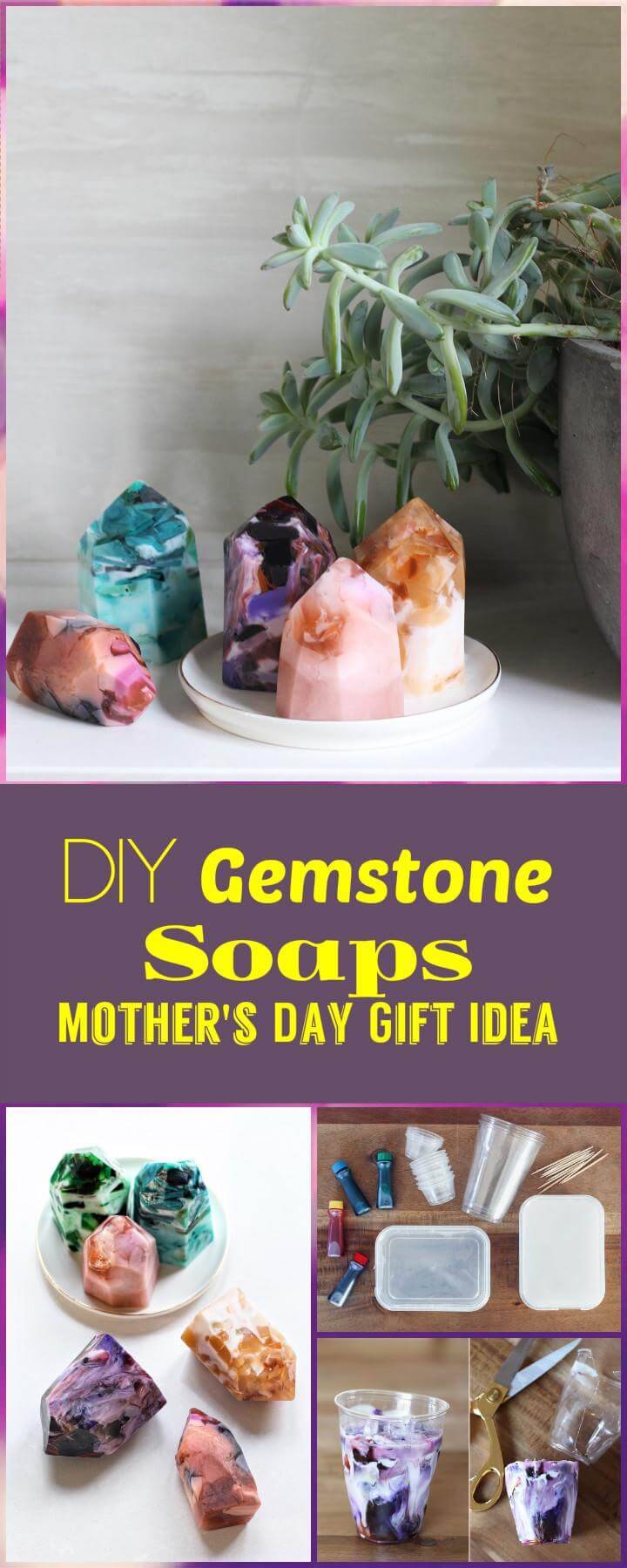 DIY gemstone soaps